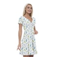 thumbnail image 1 of Women’s A Line Nautical Summer Dress, Retro Triangle Arrangement, Cross Wrap V Neck, 6 Sizes, by Ambesonne, 1 of 2