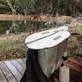 thumbnail image 1 of SKISUNO 1Pcs Foldable Bathtub Cover Transparent Plastic for Spa and Insulation, 1 of 8