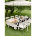 thumbnail image 3 of Outdoor Tablecloth with Umbrella Hole and Zipper, Cute Pig Rectangle Table Cloth 52x70 Inch Waterproof Tablecloth, County Sunflowers Truck Farmhouse Black White Plaid Picnic Table Cover for Patio, 3 of 7