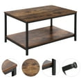 thumbnail image 4 of ZENY Rectangle Wood Coffee Table Metal Frame MDF Home Tea Table Desk Rustic Brown, 4 of 12