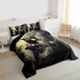 thumbnail image 3 of Feelyou 3D Jungle Bear Twin Comforter Sets, Tree Leaf Botanical Bedding Set, 2 Pieces, 3 of 8