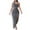 Gray, variant on TAGOLD Womens Evening Dress,Summer Dress for Womens,WomenS Sequin Sleeveless Slit Ankle Pencil Sheath Bead Dress With Sloping Shoulders