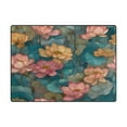 thumbnail image 5 of Yayeee Area Rugs for Living Room 6.7'x4.8' Non Slip Washable Bedroom Floor Carpet, Pink Water Lilies Pattern, 5 of 6