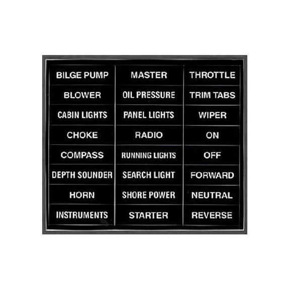 New Pressure Sensitive Identi-label Sets bernard Engraving Il02 Boat Labels 1/2" x 1-3/8"