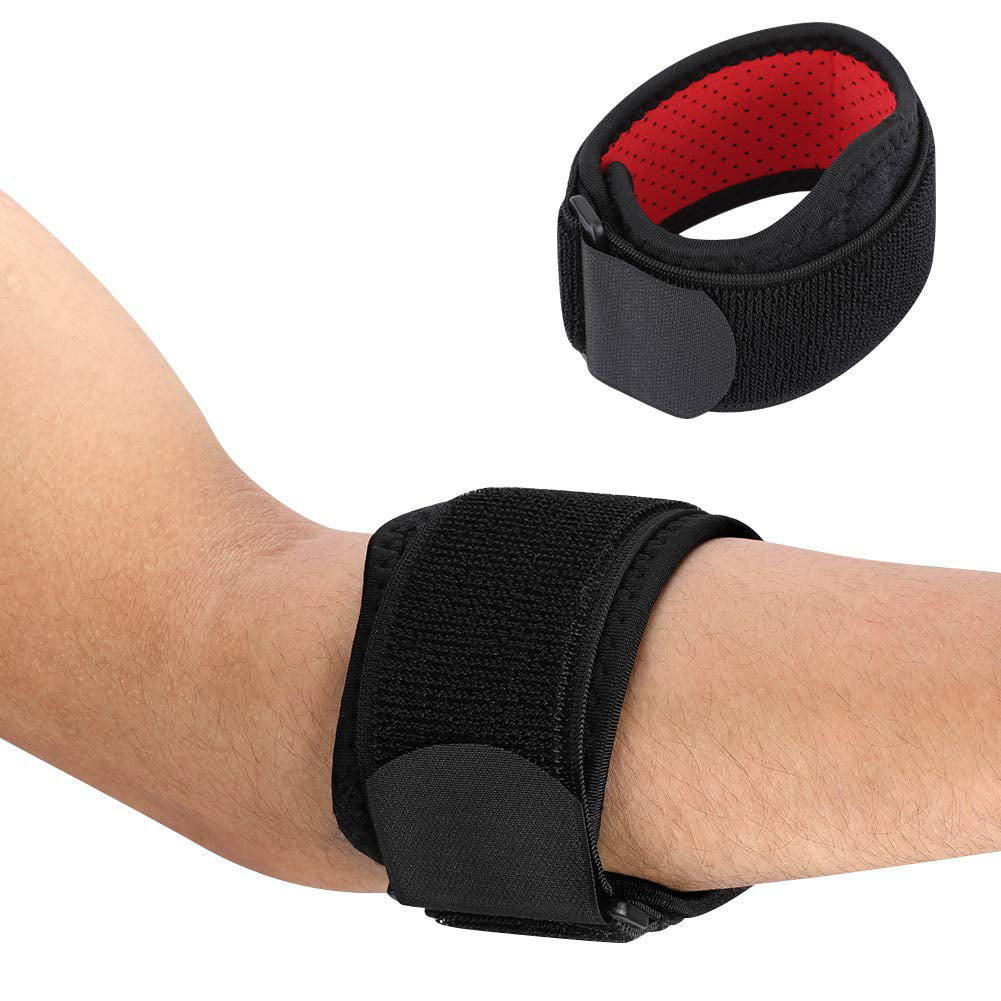 WALFRONT Adjustable Neoprene Elbow Strap Brace Forearm Support Protector  for Muscle Pain Relief (Black) - Walmart.com