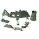 thumbnail image 1 of Juego de juguetes de valla militar, modelo de mesa de arena, saco de arena, valla perimetral, ruinas (verde militar), 1 of 5