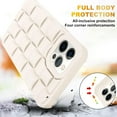 thumbnail image 4 of for iPhone 12 Pro Max Case Cute 3D Weave Grid Design for Women Girls Soft TPU Silicone Phone Case Raised Bumper Corners Full Protective Case Cover for iPhone 12 Pro Max 6.7 inch (White), 4 of 13