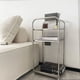 thumbnail image 1 of Estante de Almacenamiento Acero Inoxidable Estantería lateral de estantería lateral de estanterías de la mesa del extremo para el dormitorio del baído, 1 of 5