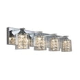 thumbnail image 4 of allen + roth Quinn 25.98-Inches 4 -Light Polished Chrome Integrated LED Modern/contemporary Vanity light bar, 4 of 9