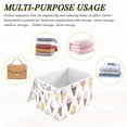 thumbnail image 6 of Yayeee Collapsible Storage Bin with Lid Fabric Closet Decorative Basket with Handles, Ice Cream Pattern, 6 of 7