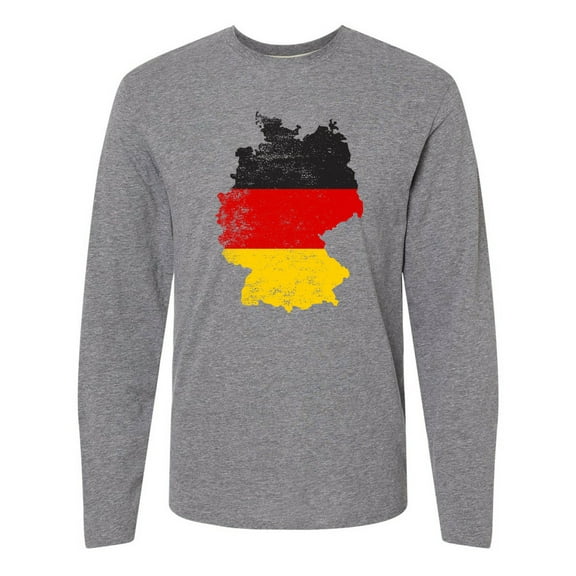 Inktastic German Map Flag Long Sleeve T-Shirt