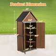 thumbnail image 5 of 67" H Outdoor Storage Cabine, Garden Shed Tool Shed with latch and Metal Frame Structure for Backyard Garden Patio Lawn (Brown), 5 of 9