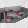 thumbnail image 6 of Dahlia Flower Soft Flannel Fleece Blanket, Hand Drawn Repeating Big and Small Flowers Motif with Color Element Effects, Cozy Plush for Indoor and Outdoor Use, 50" x 70", Multicolor, by Ambesonne, 6 of 6