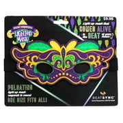 BEATSYNC Mardi Gras Sound Responsive LIGHTED MASK