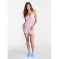 thumbnail image 2 of No Boundaries Woven Cami Top and Shorts Sleep Set, 2-Piece, Women's XS-XXL, 2 of 5