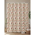 thumbnail image 4 of Shower Curtains Vintage Floral Bath Curtain Spring Flower Birds Waterproof Bathroom Shower Curtain Set with Hooks Decoration 72 x 72 Inches, 4 of 7