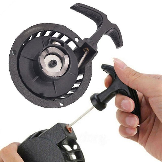 1 pieza de arranque de tracción estándar negra para motor de 2 tiempos de 47 cc y 49 cc ATV Quad Go Kart Dirt Pocket Mini Bike Piezas de motocicleta