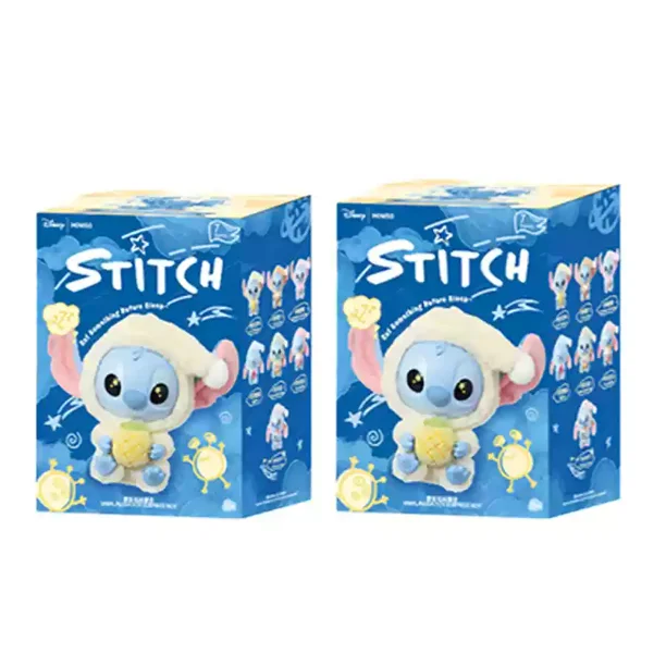 Stitch Eat Algo Antes del Dormir serie caja ciega juguete caja misteriosa figura de Anime Stitch muñeca colgante adornos chico regalo de Navidad