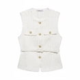 thumbnail image 1 of Chaleco de mujer Blanco L, 1 of 6