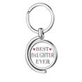 thumbnail image 1 of Best daughter ever Quote Heart Rotating Keychain Metal Keyring Holder, 1 of 2