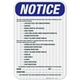 thumbnail image 1 of Checked Items Below Are Required Before Entering Sign, OSHA Notice Sign, 12x18 Reflective Aluminum EGP, 1 of 1