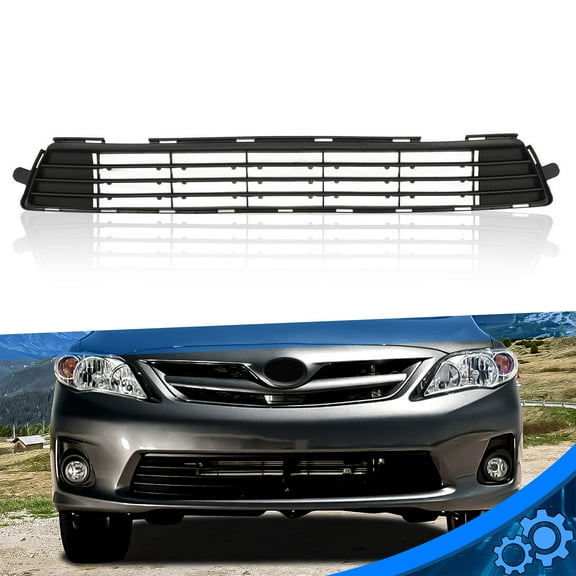 HECASA Front Lower Grill Compatible with 2011 2012 2013 Toyota Corolla TO1036125 5311202280 Bumper Hood Grille
