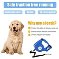 thumbnail image 4 of Correas retráctiles para perros con linterna y dispensador de bolsas de basura Correa automática para pasear perros 3 en 1 de 15 pies, 4 of 5