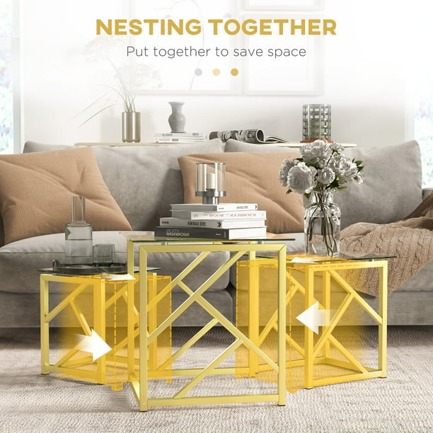 Walmart glass coffee table sets deals