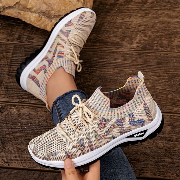 Domuza Womens Walking Shoes Tennis Nursing Fashion Running Travel Outdoor Casual Comfortable Sneakers for Summer Coffee 8.5(EU-41)