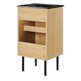 thumbnail image 5 of Modway Chaucer 18" Wood & Rattan Bathroom Vanity in Oak/Black, 5 of 16