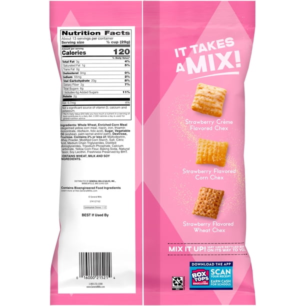 Simply Chex Strawberry Creme Snack Mix, 13.5 oz, Family Size