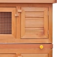 thumbnail image 4 of "IM Beauty 2 Layer Wooden Rabbit Hutch Small Animal House Pet Cage with 4 Doors,Outdoor Small Animal House Pet Cage,Brown", 4 of 6