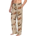 thumbnail image 3 of Mens Pajama Pants - Soft Sleep & Lounge Pants for Men, Simple Drawing Of Cute Squirrel Cuteness Casual PJ Bottoms Pants with Pockets, 3 of 5