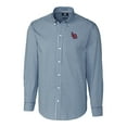 thumbnail image 2 of Men's Cutter & Buck  Navy Louisville Bats Big & Tall Easy Care Stretch Gingham Long Sleeve Button-Down Shirt, 2 of 3