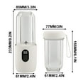 thumbnail image 3 of Taotanxi Portable Personal Blender 17 Oz/500 Ml Juicer, 175W Personal Size Blender, Ideal for Smoothies, Ice Blending, Juicing, And Food Processing, Compact, Convenient, And Versatile (White), 3 of 6