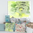 thumbnail image 2 of Designart ' Abstract Pond of Yellow and Green ' Modern Canvas Wall Art Print, 2 of 4