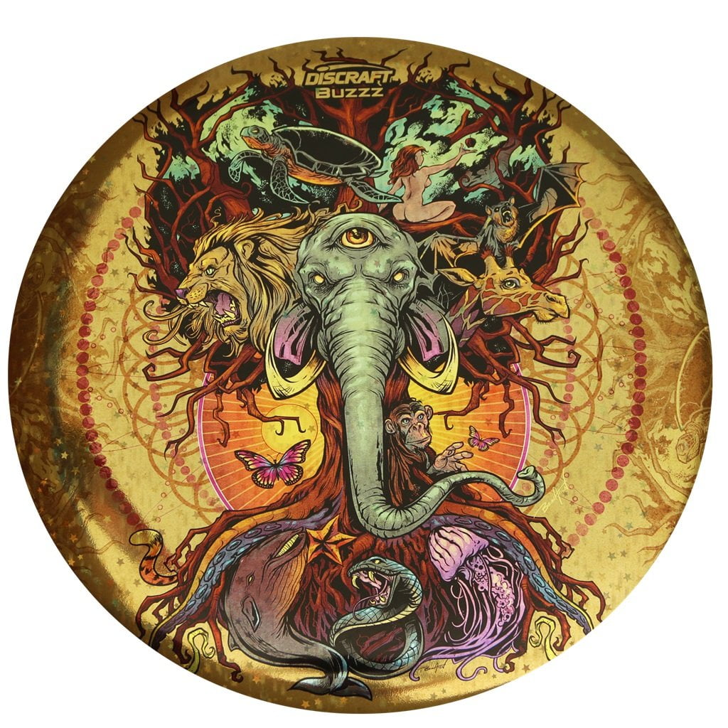 Discraft Full Foil Tree of Life SuperColor ESP Buzzz Midrange Golf Disc ...