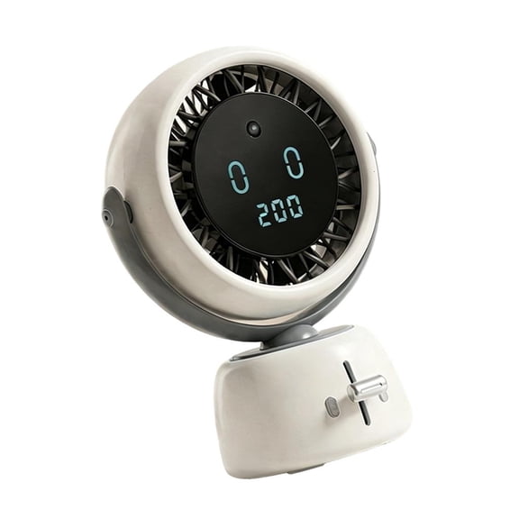 ZELVINN Oscillating Table Fan Air Circulator Tracking Head Follow Display Screen Rechargeable Type-C Power for Study A