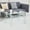 Transparent+Transparent Glass, variant on Holaki 39.37" Coffee Table,Rectangle Tempered Glass Coffee Table,Metal Leg Glass Side Tables for Living Room,End Table for Home Office or Conversation Leisure Occasions,Rectangle Glass Table
