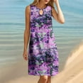 thumbnail image 4 of LYXSSBYX Plus Size Dresses for Curvy Women Women's Round Neck Sleeveless Gradient Tie Dyed Beach Dress, 4 of 9