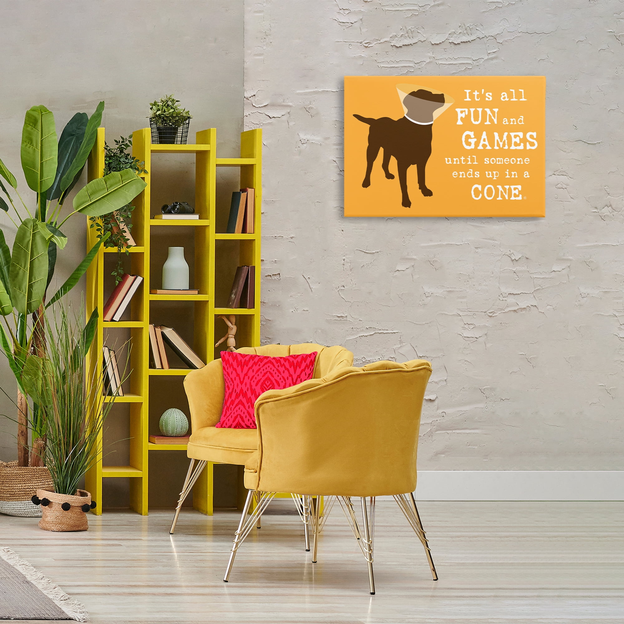 Stupell Industries Fun & Games Cone Animals Painting Wrapped Canvas Art Print Wall Art, 30 x 20