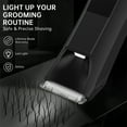thumbnail image 5 of Body Hair Trimmer for Men, IPX7 Waterproof Pubic and Groin Hair Trimmer, Electric Ball Shaver with LED Light, Ceramic Blade, USB Rechargeable, 5 of 7