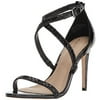 ALDO Women's KEDALISEN Heeled Sandal, Black Patent, 8.5 B US