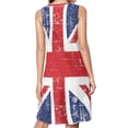 thumbnail image 2 of Grunge Uk Flag British Flag Spring Summer Dresses for Women Fashion T-shirt Dress Casual Sleeveless Loose Sundress with Pockets, 2 of 5