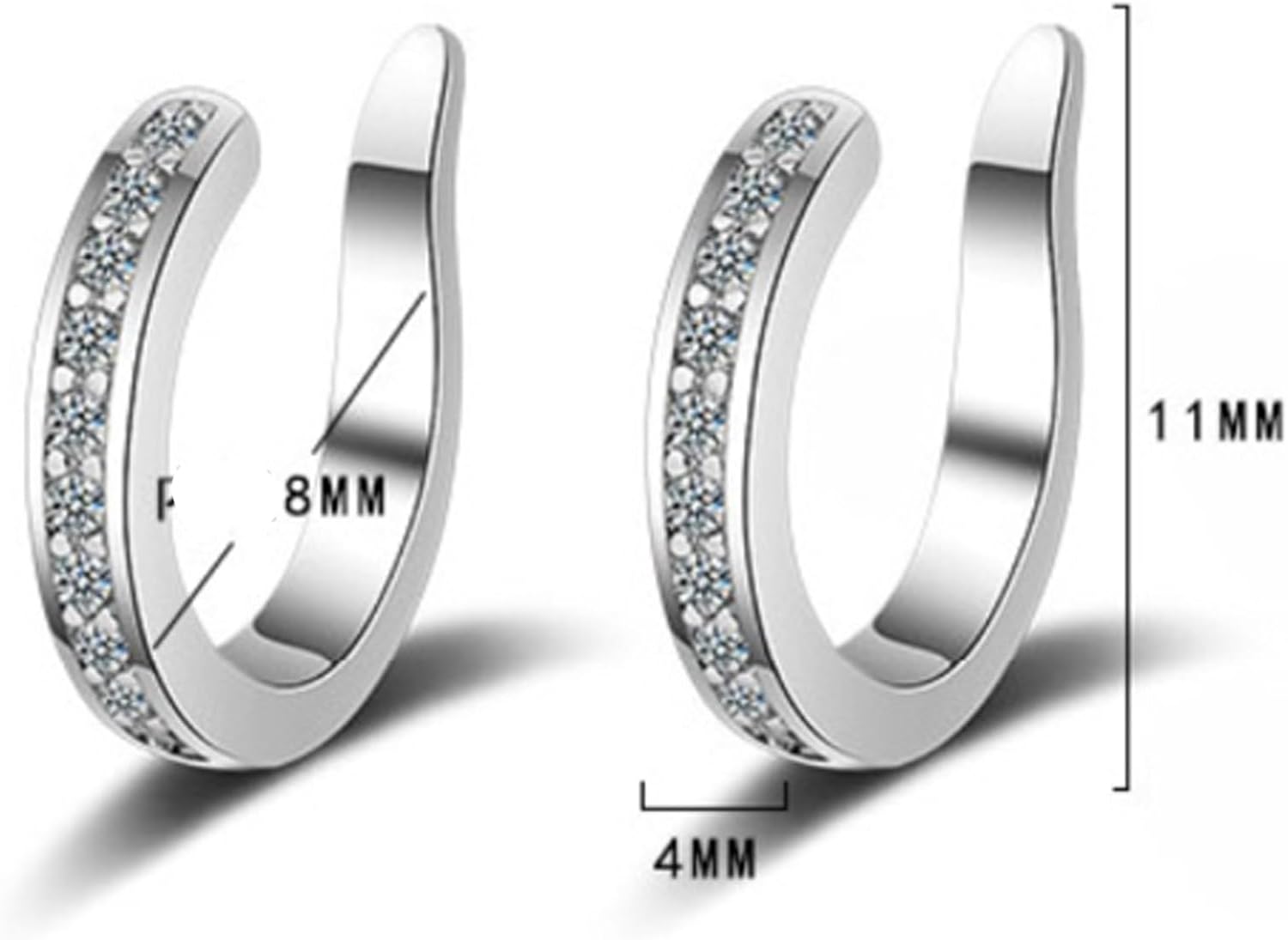 Fixura Clips D'oreille Ajustables Sans Piercing - Bijou Fin En Métal Pour Effet Manchette | Argent Et Or - 2