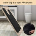 thumbnail image 6 of Tripumer Memory Foam U-Shaped Toilet Rug Contour Bathroom Rug 20 x 24 inch Bathroom Commode Contour Rug Super Water Absorption Non-Slip Thick Machine Wash and Easier to Dry Black, 6 of 8
