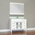 thumbnail image 3 of Elite 42" Single Modern Bathroom Vanity in White with White Glass Top without Mirror, 3 of 5
