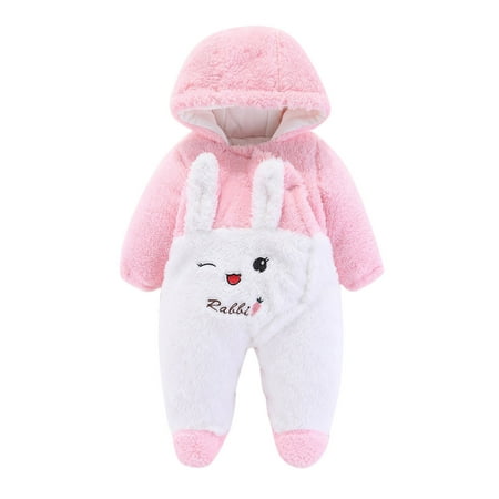 

KI-8jcuD Winter Warm Baby Baby Boys Girls Long Sleeve Cute Cartoon Animals Patchwork Letter Hooded Romper Jumpsuit Outfit Clothes Coat Romper Jumpsuit Rompers Boy Boys 6-9 Month Clothes Rompe