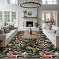 thumbnail image 3 of 6'x9' Area Rugs, Tropical Pineapple Indoor Outdoor Area Rug for Living Room Bedroom, Pink Green Botanical Leaves Washable Bathroom Rugs Kitchen Floor Carpet Mats Home Decor Aesthetic, 3 of 8
