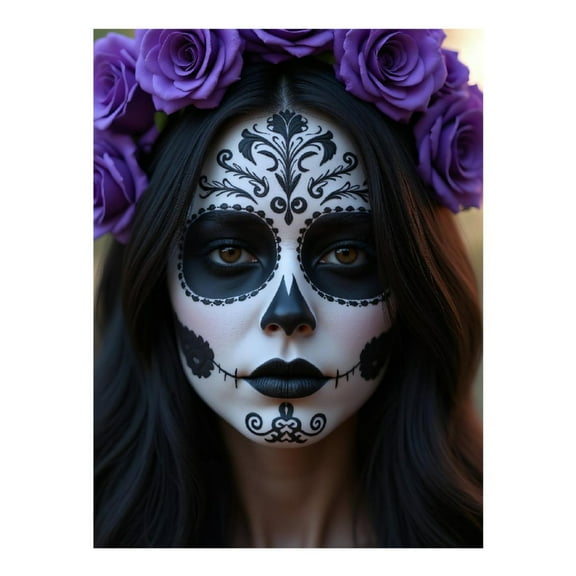 Diamond Art Kit for Adults, Day Of The Dead Face Paint Diamond Painting for Adults Beginners, 5D DIY Diamond Art Painting Kits, Colorful Diamond Painting Craft for Home Decor 12x16
